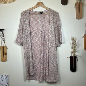 Torrid Space Dye Short Sleeve Cardigan Sweater Fall Size 2X